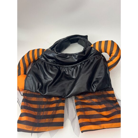 Hyde & EEK! Witch Pet Costume Size Medium Black/Orange Striped Pet Outfit - Picture 3 of 12